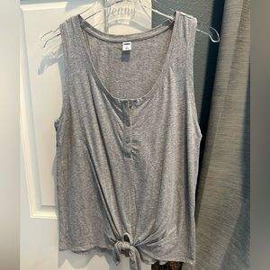 2 Old Navy 3 button, tie front tank tops.